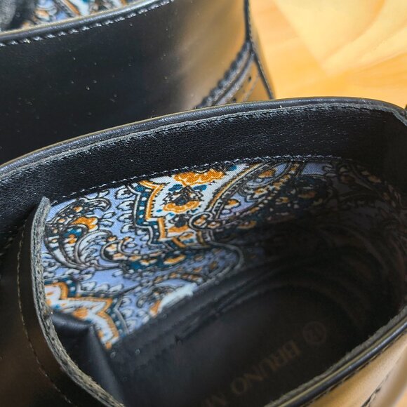 Men’s Black Dress Shoes | Size 12 | Classic Formal Leather Look - Picture 6 of 6